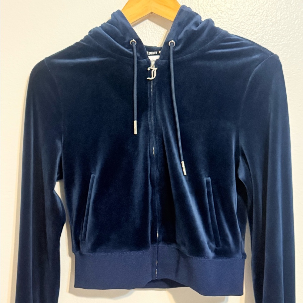 Juicy Couture Deep Blue Velvet Hoodie